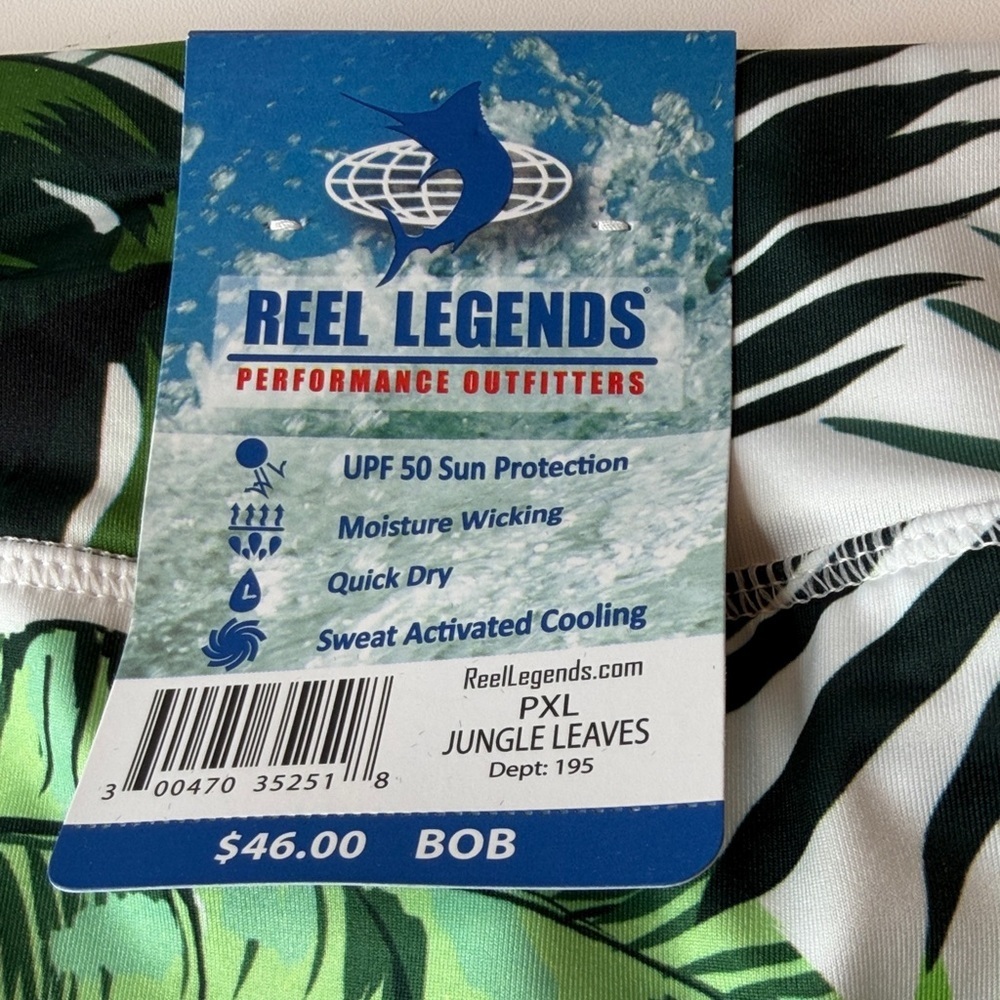 Reel Legends Green Leaf Print Skirt - Picture 8 of 9